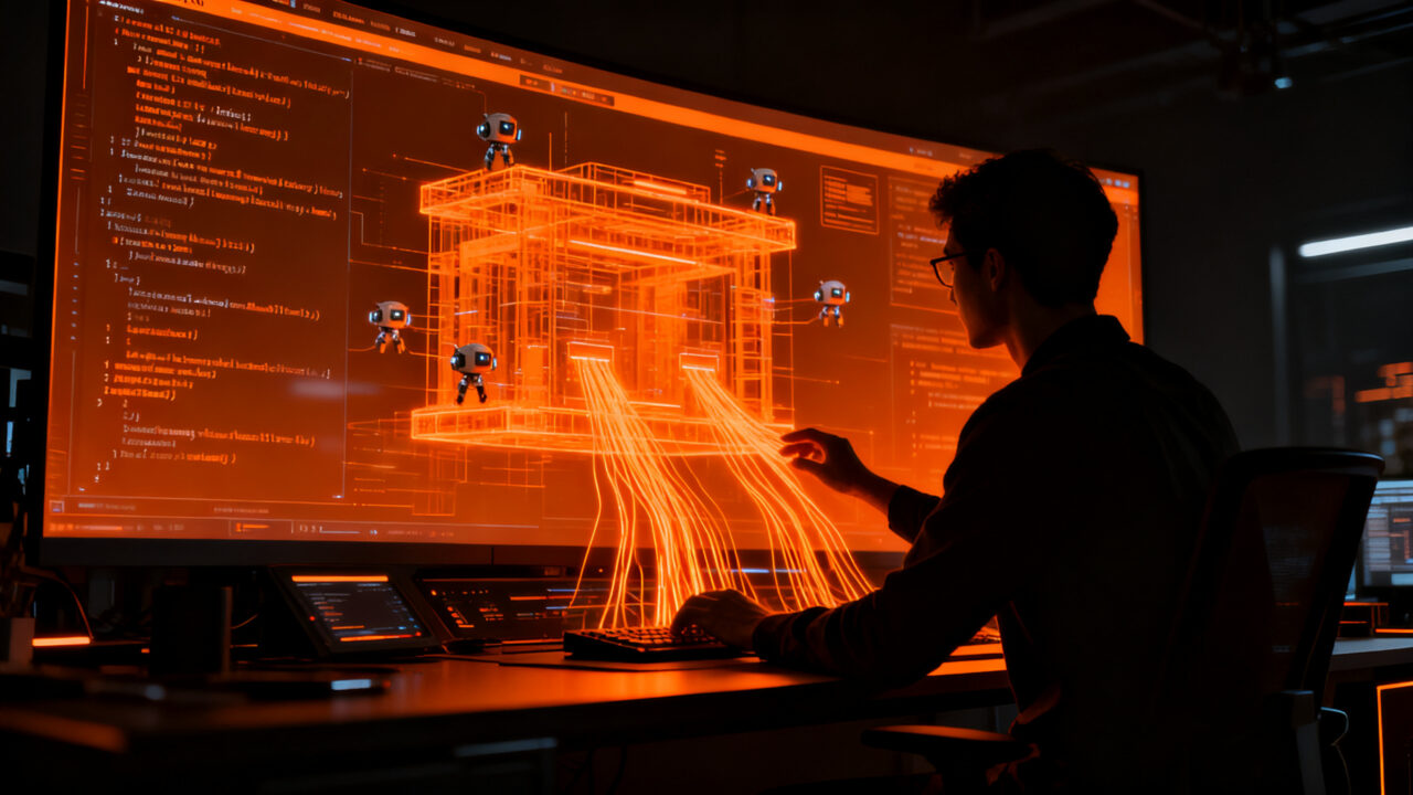 Desarrollador trabajando con Cursor Agent SDK para la automatización de agentes de IA en el desarrollo de software.