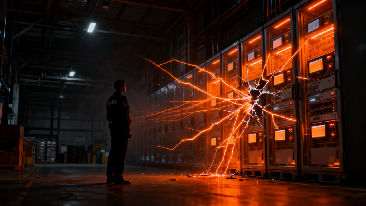 Ciberseguridad en IoT industrial, representando el riesgo operativo en la cadena de frío tras un ciberataque.