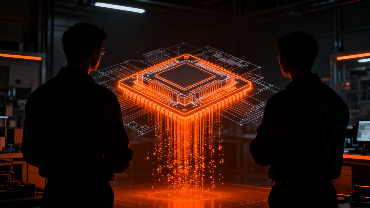 Ingenieros colaborando en el diseño de chips de IA de Huawei para reducir la dependencia de Nvidia y alcanzar la soberanía tecnológica.