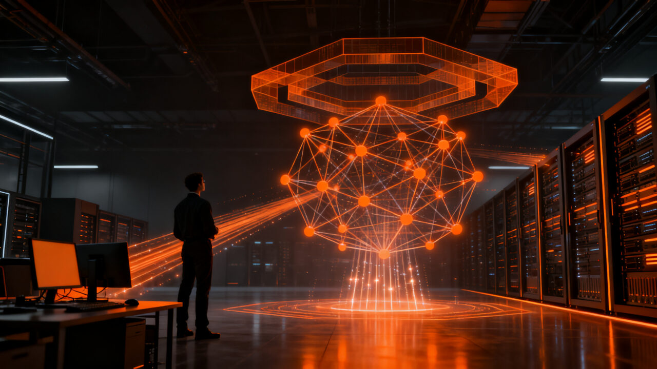 Representación visual de la infraestructura de IA agéntica de Dell y NVIDIA, destacando la escalabilidad y gobernanza de datos en empresas.