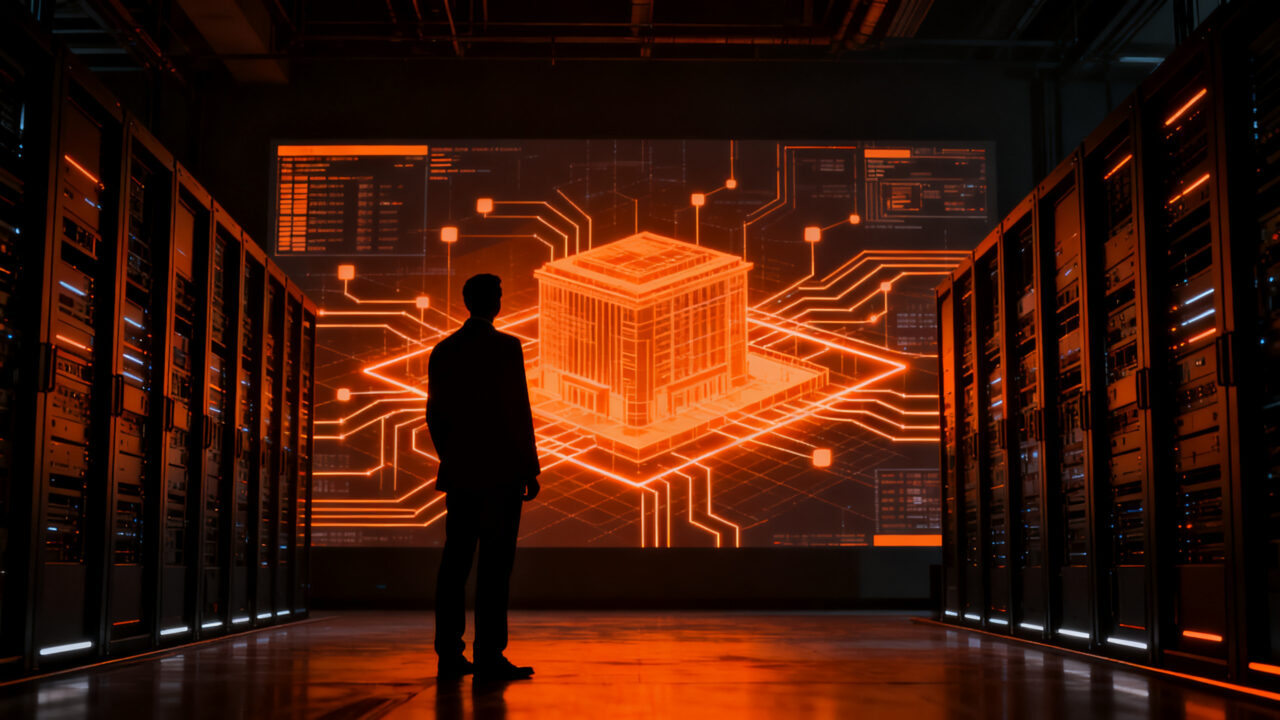 Migración tecnológica a open source en la administración pública, representando la soberanía digital y los desafíos de software libre.