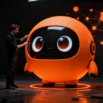 Diseño de agentes de IA estilo kawaii y branding, explorando la tendencia de humanización en la inteligencia artificial generativa.