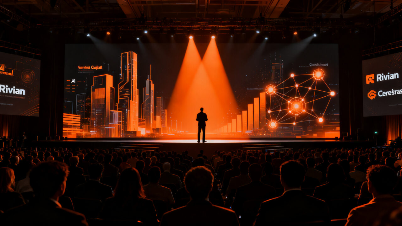 Escenario de TechCrunch Disrupt 2026 con founders y VCs debatiendo el futuro de la IA y el venture capital en un entorno tecnológico de alto impacto.
