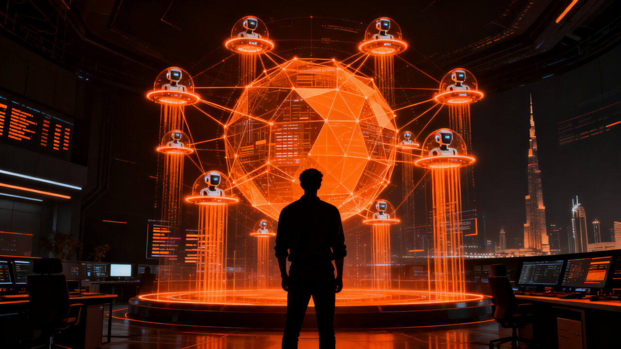 Competencia de agentes de IA en Dubái: un desarrollador visualiza el futuro de la inteligencia artificial agéntica.