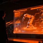 Modelo de IA multimodal Glimpse de Elorian analizando datos visuales con alta eficiencia y bajo costo para robótica.