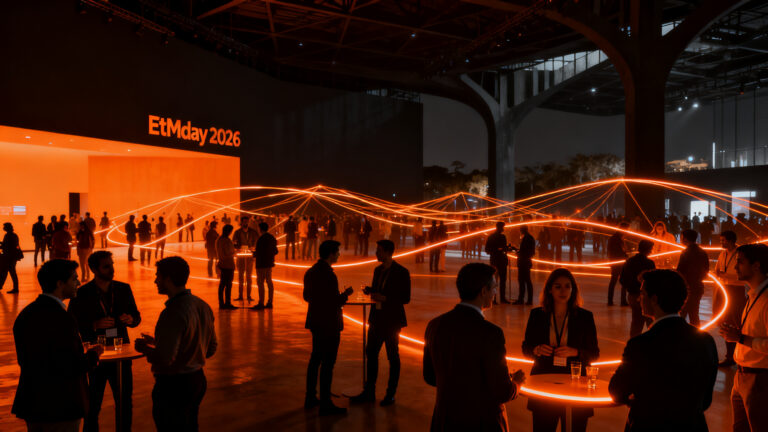 Multitud de emprendedores e inversionistas en EtMday 2026, el mayor evento de networking y startups en Latinoamérica.