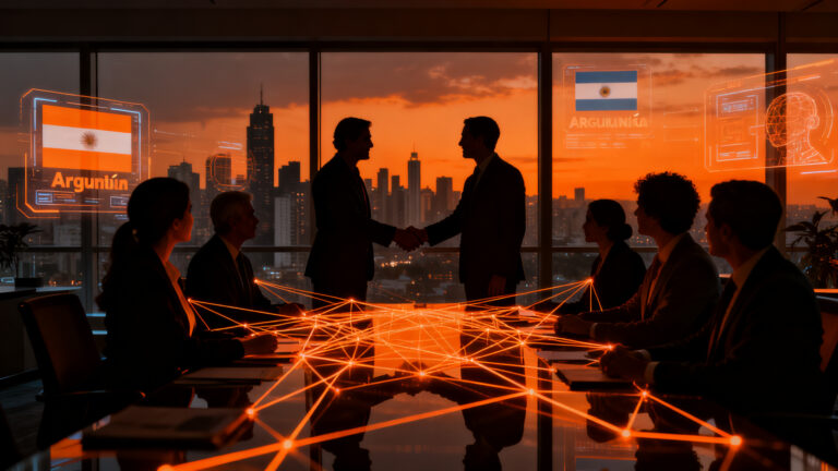 Empresarios argentinos y paraguayos en misión comercial de tecnología e IA para expansión regional en LATAM.