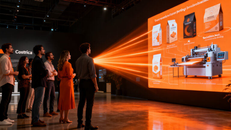 Emprendedores en Costa Rica participando en Expográfica 2026, aprendiendo sobre tecnología de impresión e IA para pymes.