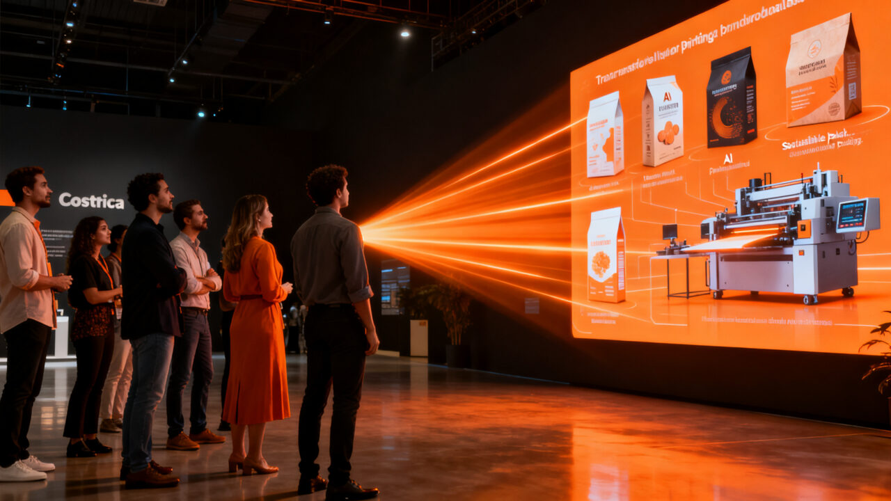 Emprendedores en Costa Rica participando en Expográfica 2026, aprendiendo sobre tecnología de impresión e IA para pymes.