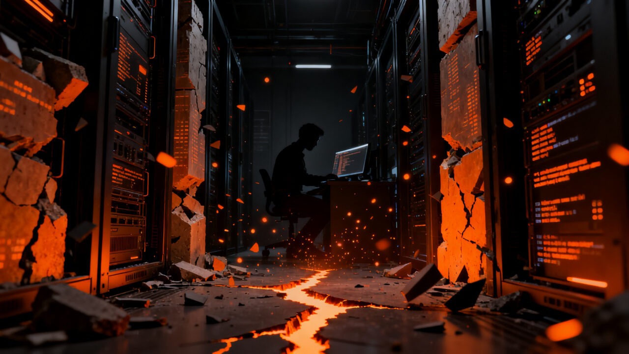 Fallo crítico en PHP y deuda técnica en startups, representando la vulnerabilidad de la infraestructura digital.