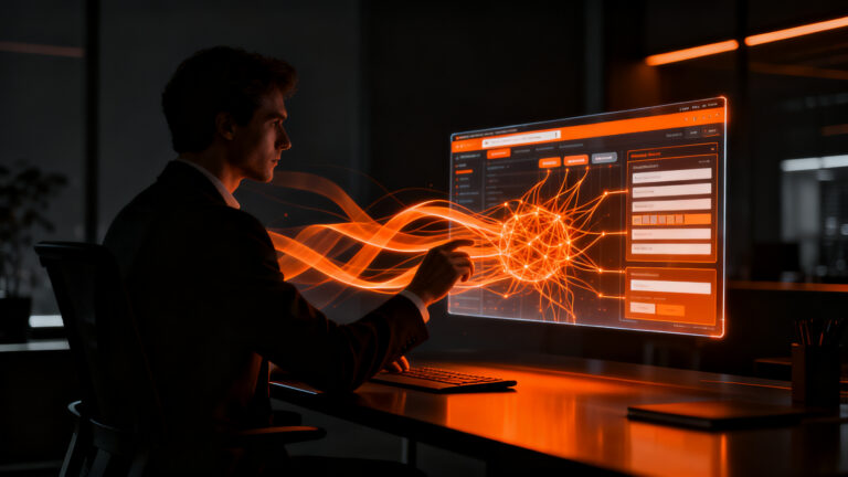 Firefox Smart Window con inteligencia artificial automatizando el rellenado de formularios en un entorno de trabajo productivo.