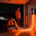 Cargador bidireccional Ford Fathom integrando energía de vehículo eléctrico a red doméstica virtual power plant.