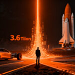 Elon Musk evaluando la fusión histórica entre Tesla y SpaceX, simbolizando la consolidación de gigantes tecnológicos y el impacto en el ecosistema startup.