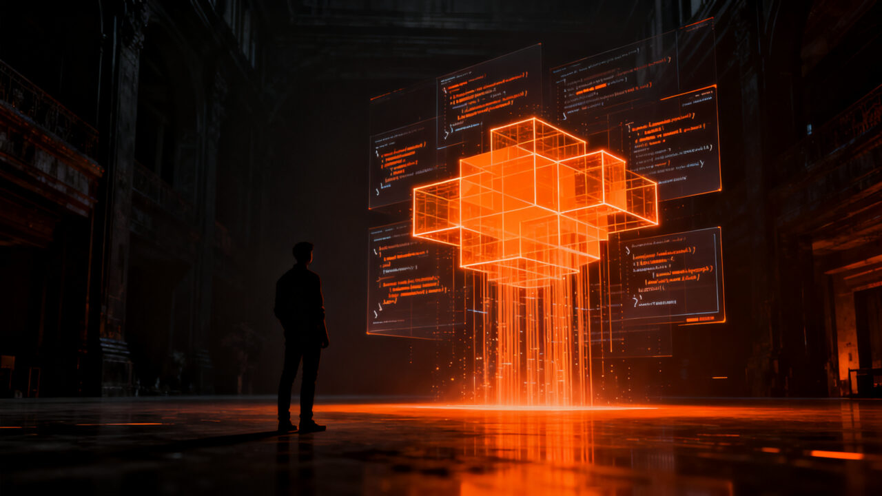 Visualización de Gemini 4 Argon, representando el poder de la inteligencia artificial generativa y la eficiencia en el desarrollo de software mediante modelos frontier.