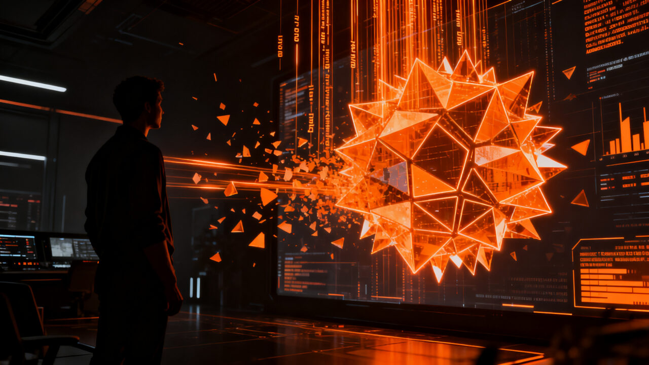 Experto en ciberseguridad analizando vulnerabilidades con la IA Gemini 4 Carbon de Google para proteger sistemas digitales.