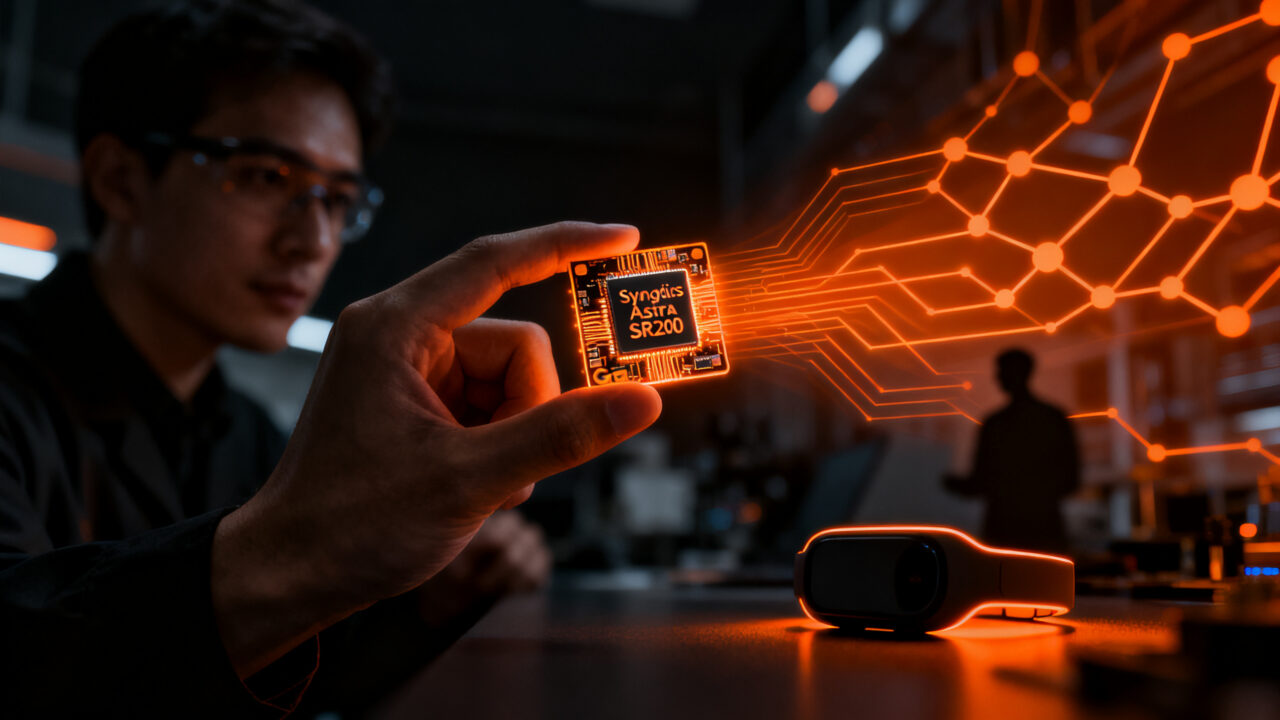 Chip de IA de Synaptics con tecnología Coral de Google para dispositivos wearables y edge AI.