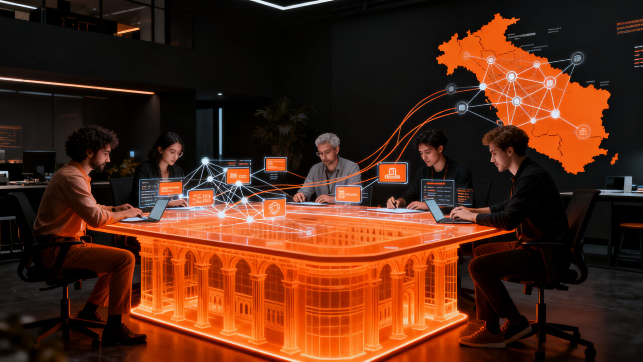 Hackatón de IA para MYPEs en Perú: equipos colaborando en soluciones de transformación digital y automatización.