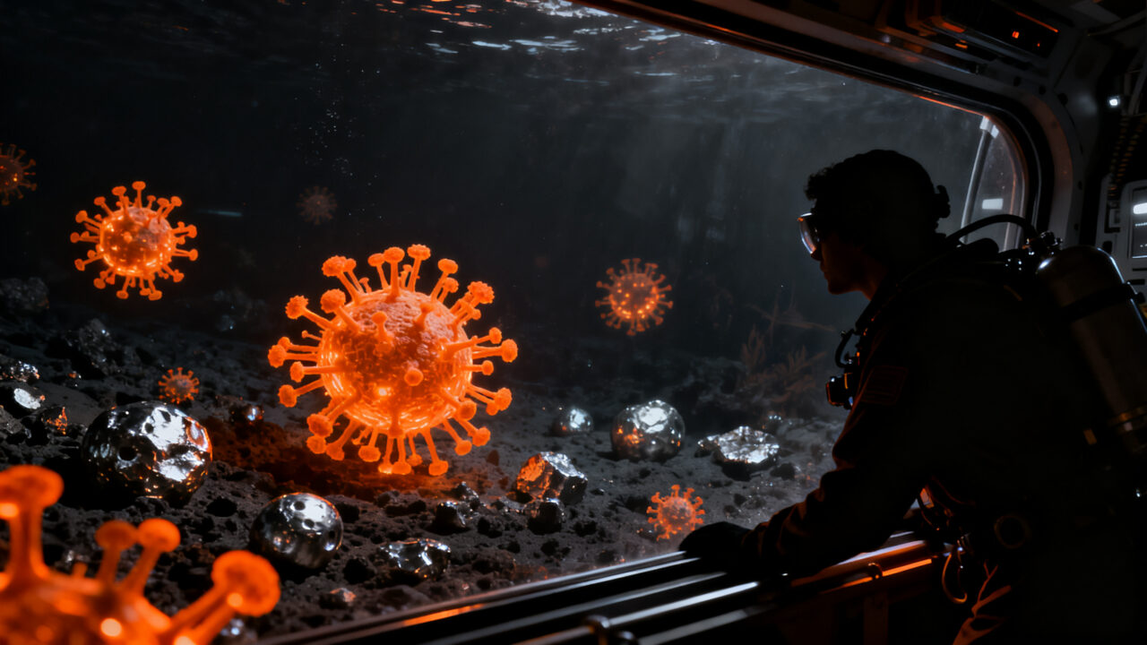Investigación científica en la zona de Clarion-Clipperton sobre minería submarina y biodiversidad viral.