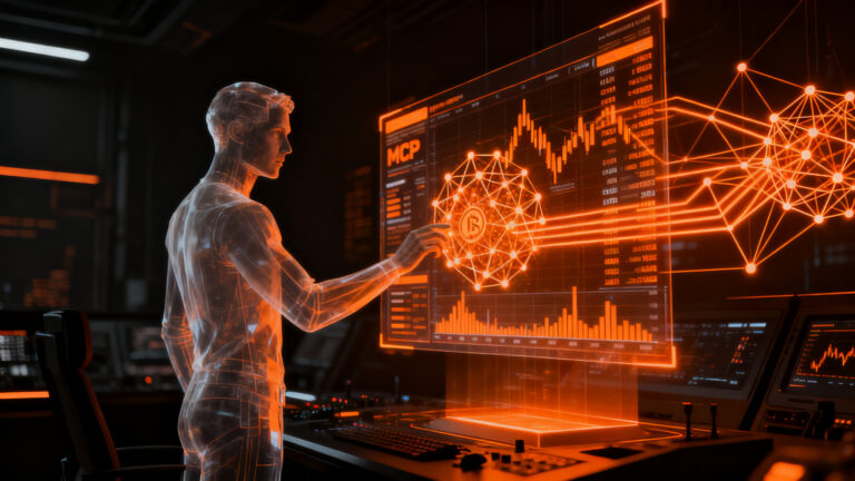 Agentes de IA analizando datos de criptomonedas y flujos financieros mediante infraestructura MCP.