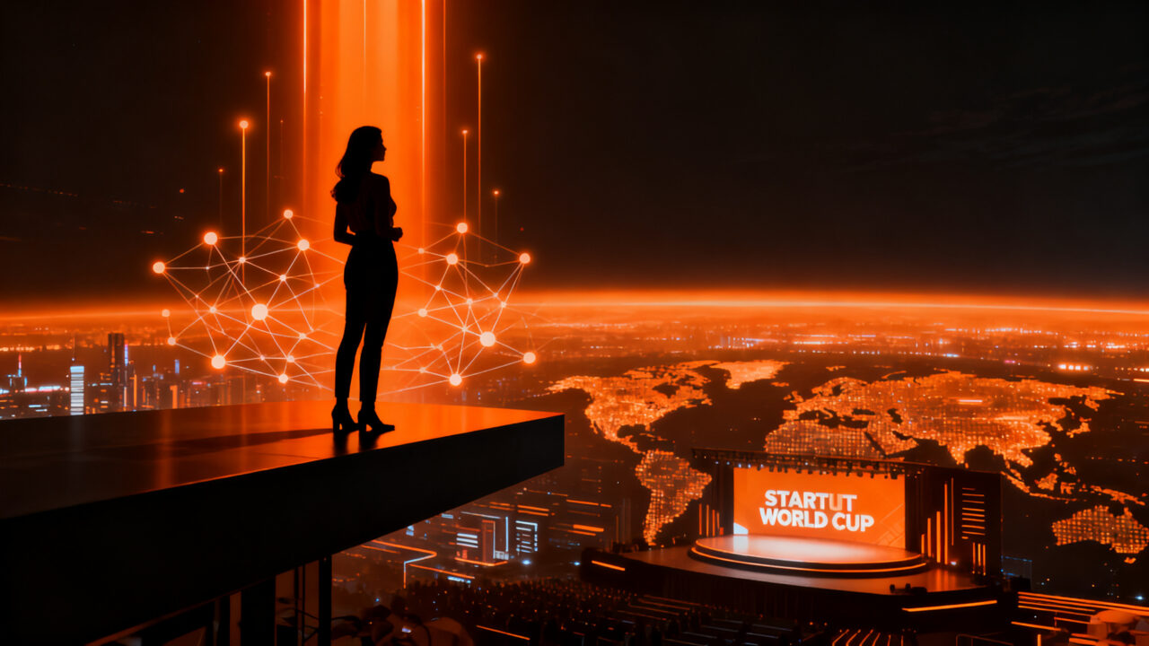 Emprendedora mexicana representando a la startup FemTech Hormony en el escenario global del Startup World Cup 2026.