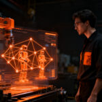 Agentes de IA industrial ejecutándose en el edge computing de una planta tecnológica.