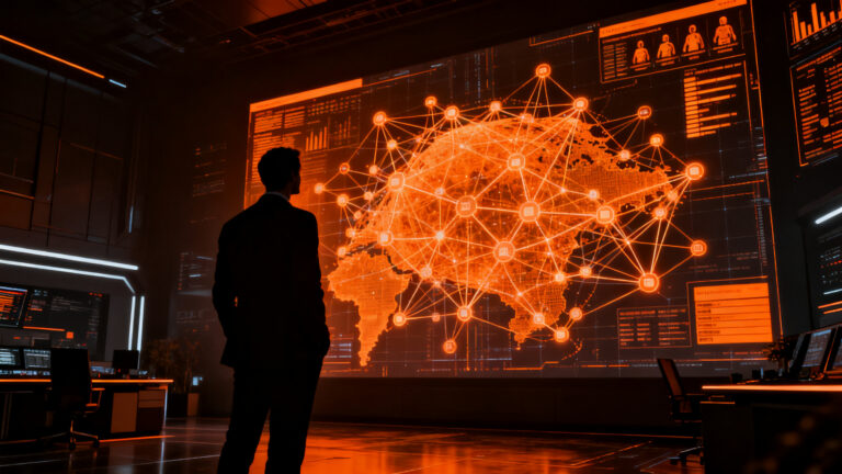 Empresas adoptando estrategia AI-first para 2029, con agentes autónomos y gobernanza de IA transformando el mercado global.