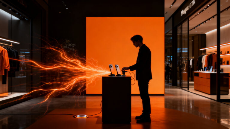 La startup argentina IEY expande su presencia en retail con su nueva tienda en Galerías Pacífico, ofreciendo tecnología de carga inalámbrica MagSafe.