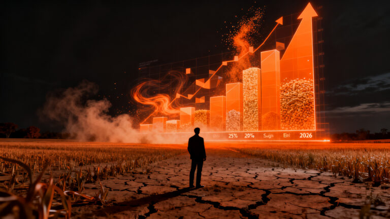 Impacto del fenómeno El Niño 2026 en el precio de commodities agrícolas como azúcar, trigo y maíz según Citi.