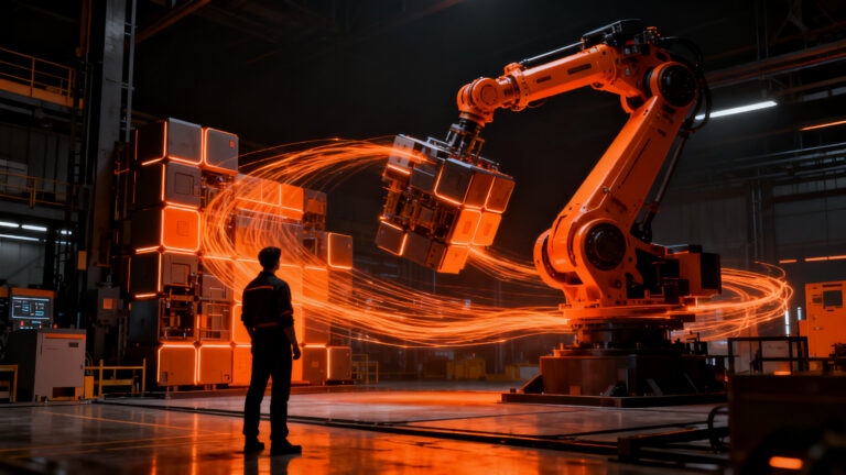 Estaciones robóticas con IA de Industrial Next reconfigurando la manufactura industrial moderna.
