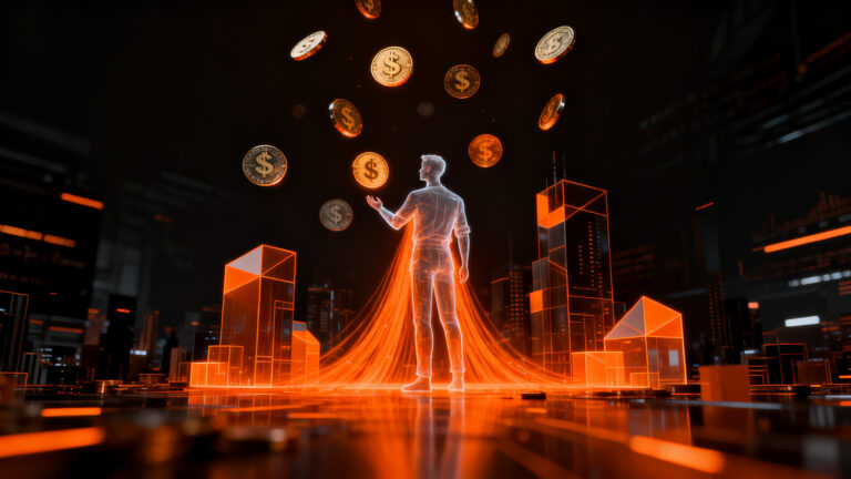 Influencer de IA Jean Phil representando el impacto de los avatares sintéticos y memecoins en el mercado de startups.