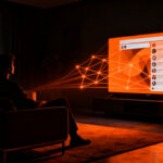 Interfaz de Instagram en Apple TV representando la expansión de redes sociales al ecosistema de televisión inteligente.
