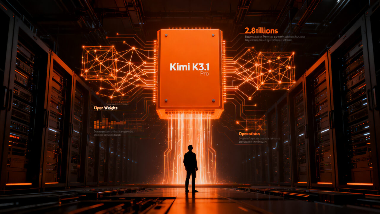 Lanzamiento de Kimi K3.1 Pro de Moonshot, modelo de lenguaje de 2.8 billones de parámetros con pesos abiertos para startups.