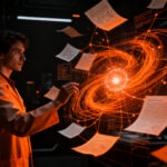 Investigador analizando datos científicos con LitPivot, herramienta de IA para startups y validación de ideas.