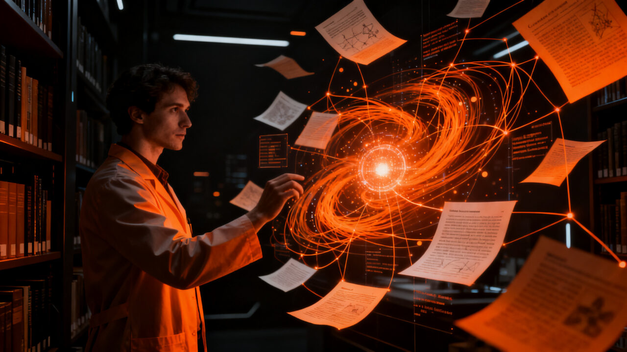 Investigador analizando datos científicos con LitPivot, herramienta de IA para startups y validación de ideas.