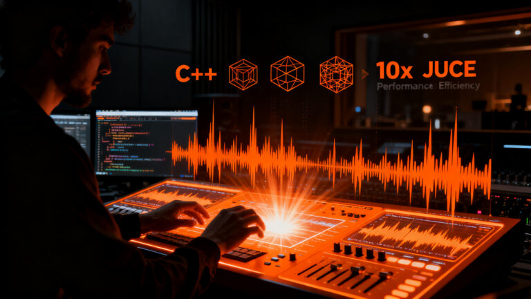 Interfaz de producción musical LYNX SHARE, un DAW open source rápido y compatible con FL Studio para creadores de audio.