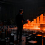Inversor analizando el mercado financiero, estrategia de value investing frente a la inteligencia artificial.