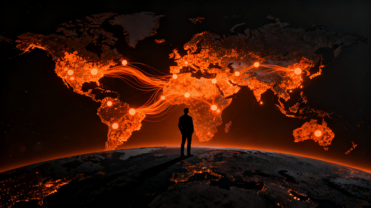 Mapa global de ecosistema startup con capital riesgo e inteligencia artificial, representando la concentración de unicornios y crecimiento tecnológico.