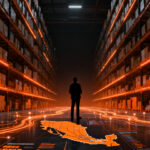 Expansión logística de la startup Melonn en México, simbolizando el crecimiento omnicanal y la gestión de bodegas a gran escala.