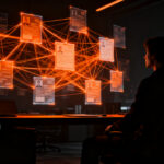 Agente de IA Meta Muse analizando perfiles de usuario, concepto de privacidad y vigilancia en la era de los agentes autónomos.