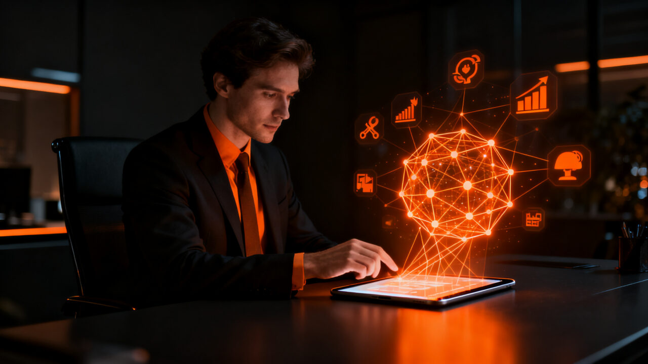Agente de IA Meta Muse optimizando tareas de marketing y ventas en un iPad para pymes y negocios digitales.