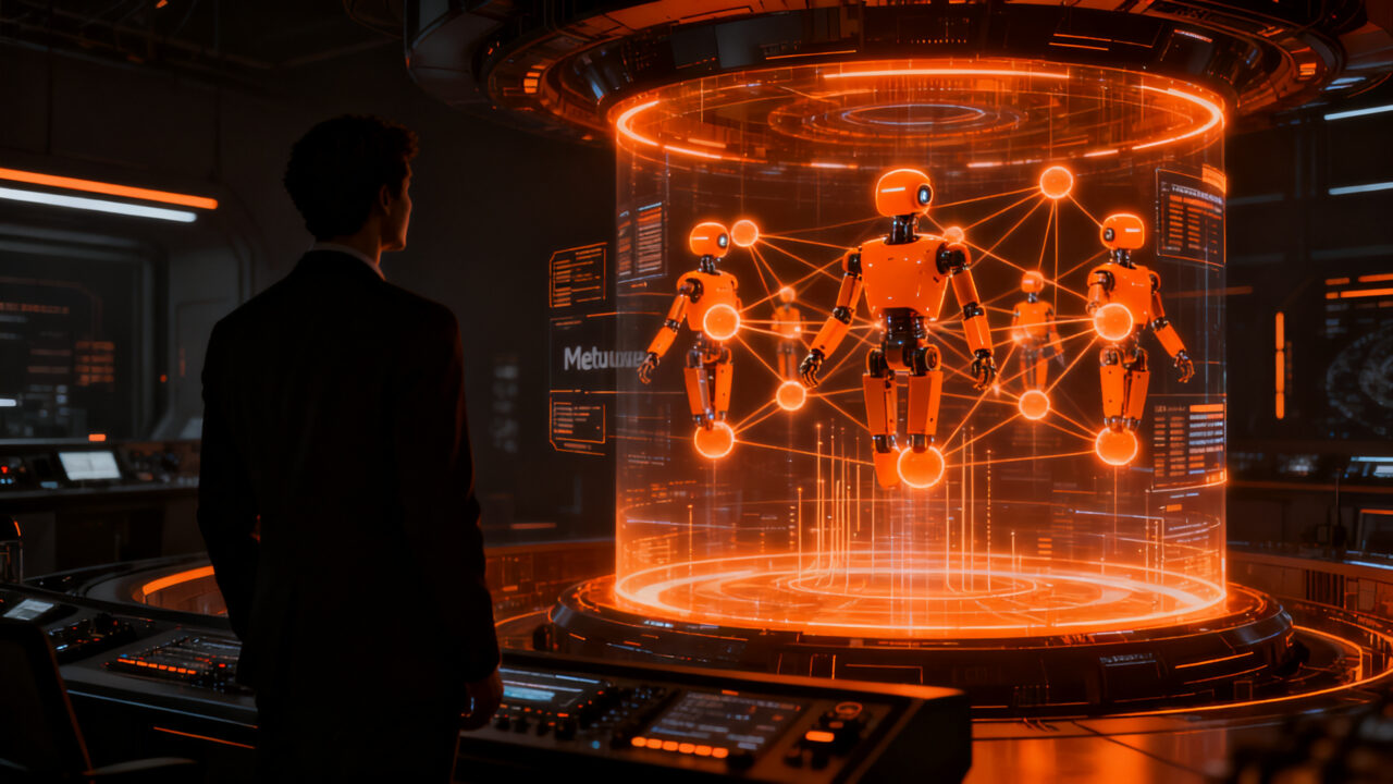 Agentes de IA autónomos de Meta Muse Wonder, representando la evolución de la inteligencia artificial frontera y la automatización empresarial.