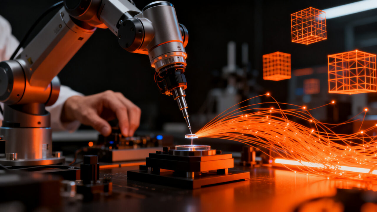 Plataforma robótica open source de alta precisión con manipulación de 50 nm para startups tecnológicas.