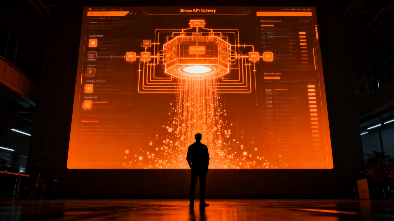 Un desarrollador analizando datos de IA en un entorno futurista, representando la reducción de costos de Mistral Large 4 en el AI Gateway de Vercel.