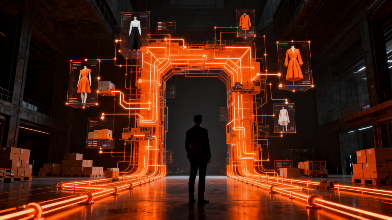 Desafíos del eCommerce de moda en México, representando la transformación digital y logística en el retail.