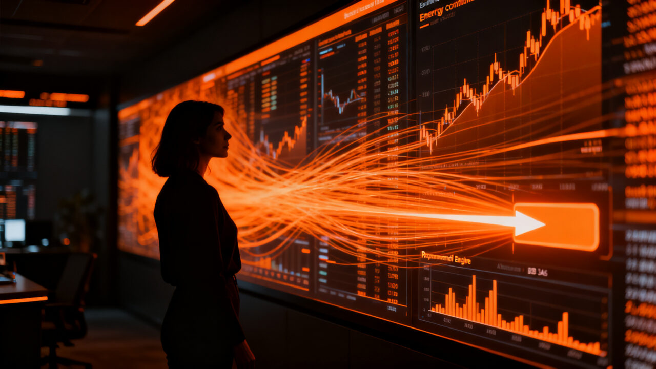 Fundadora de startup utilizando motor de recomendación de IA para trading de energía y commodities en entorno financiero.