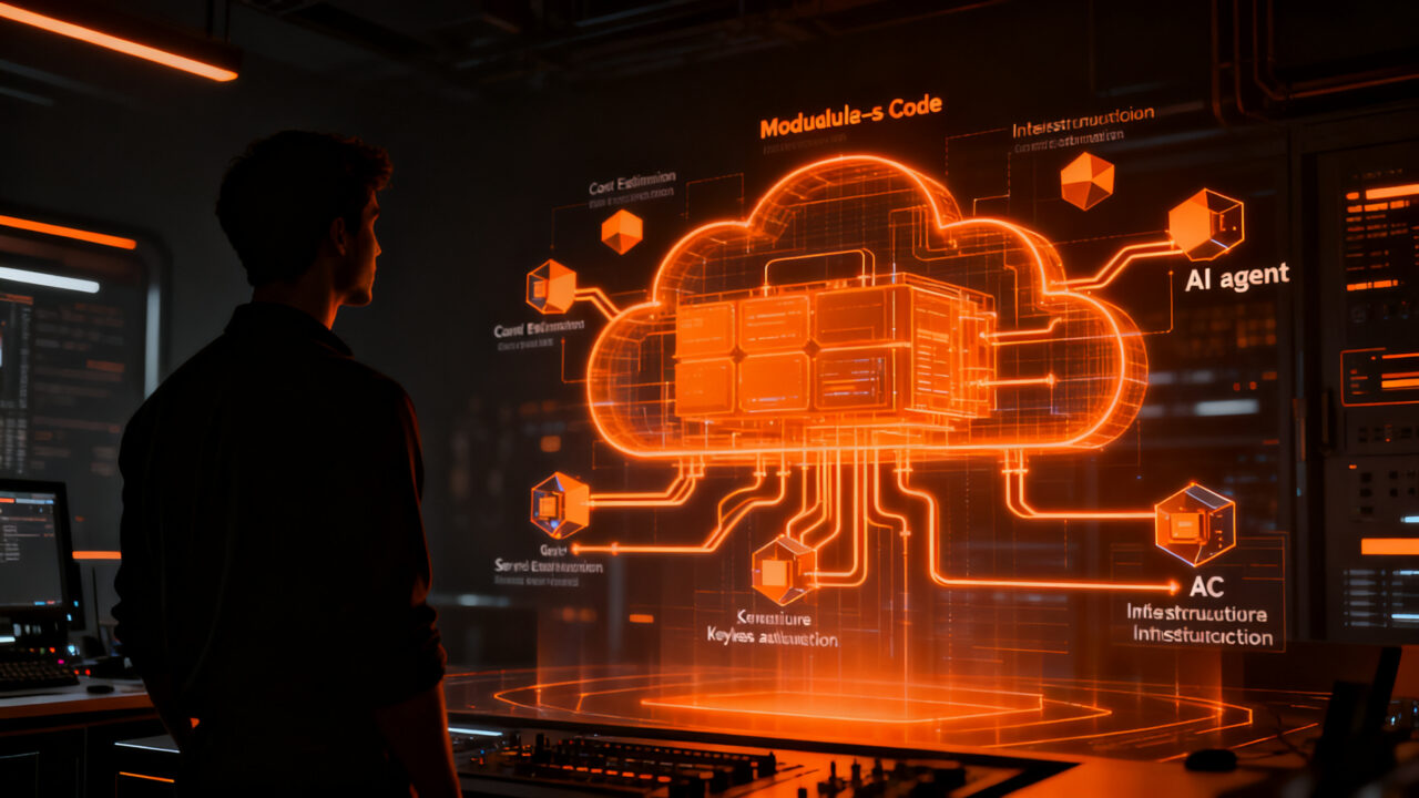 Arquitectura de infraestructura cloud para agentes de IA con Neckbeard, optimización de costos y despliegue DevOps.
