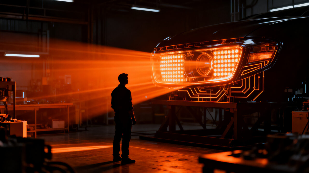 Startup de tecnología automotriz innovando en sistemas de faros adaptativos tras nueva regulación de la NHTSA.