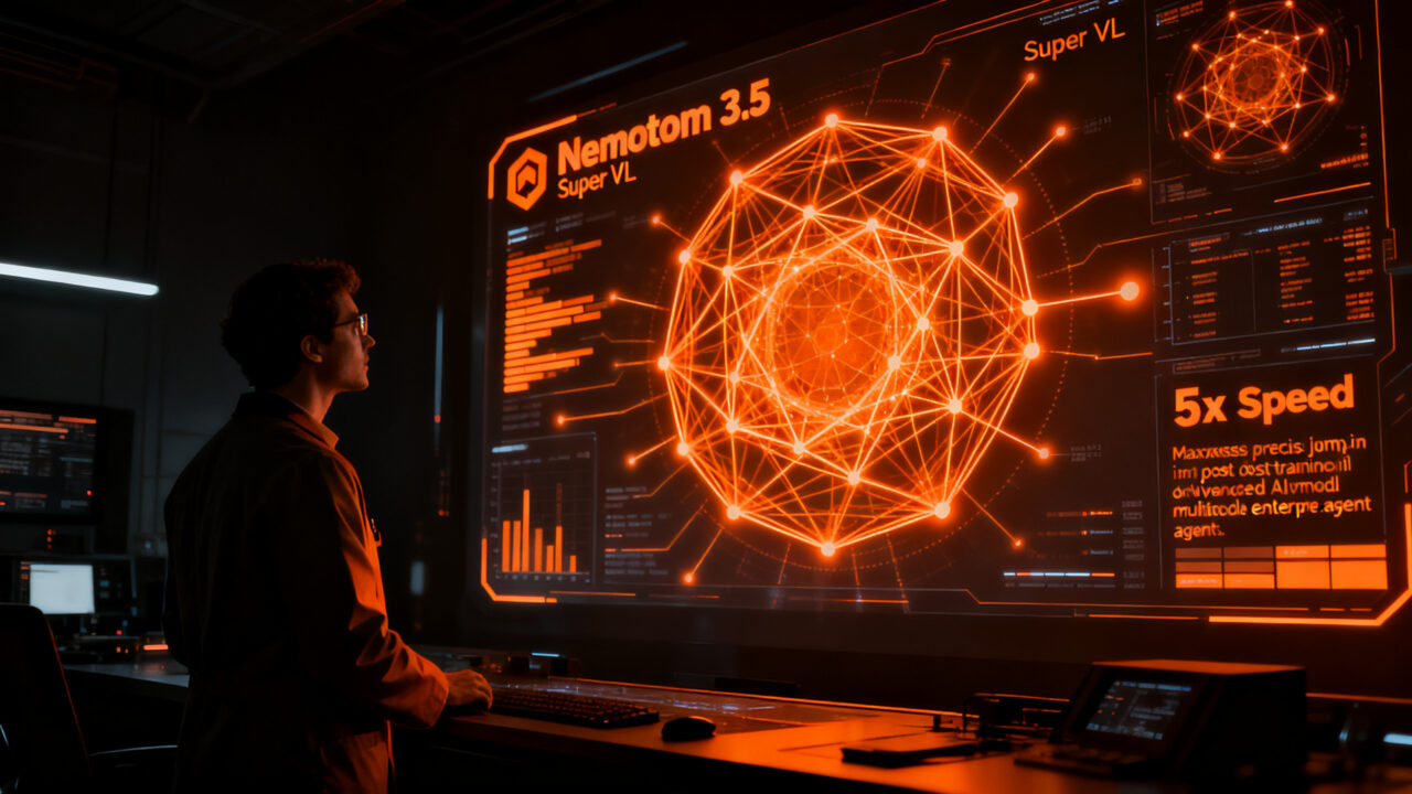 Especialista analizando datos complejos de IA multimodal con el nuevo modelo NVIDIA Nemotron 3.5 Super VL.