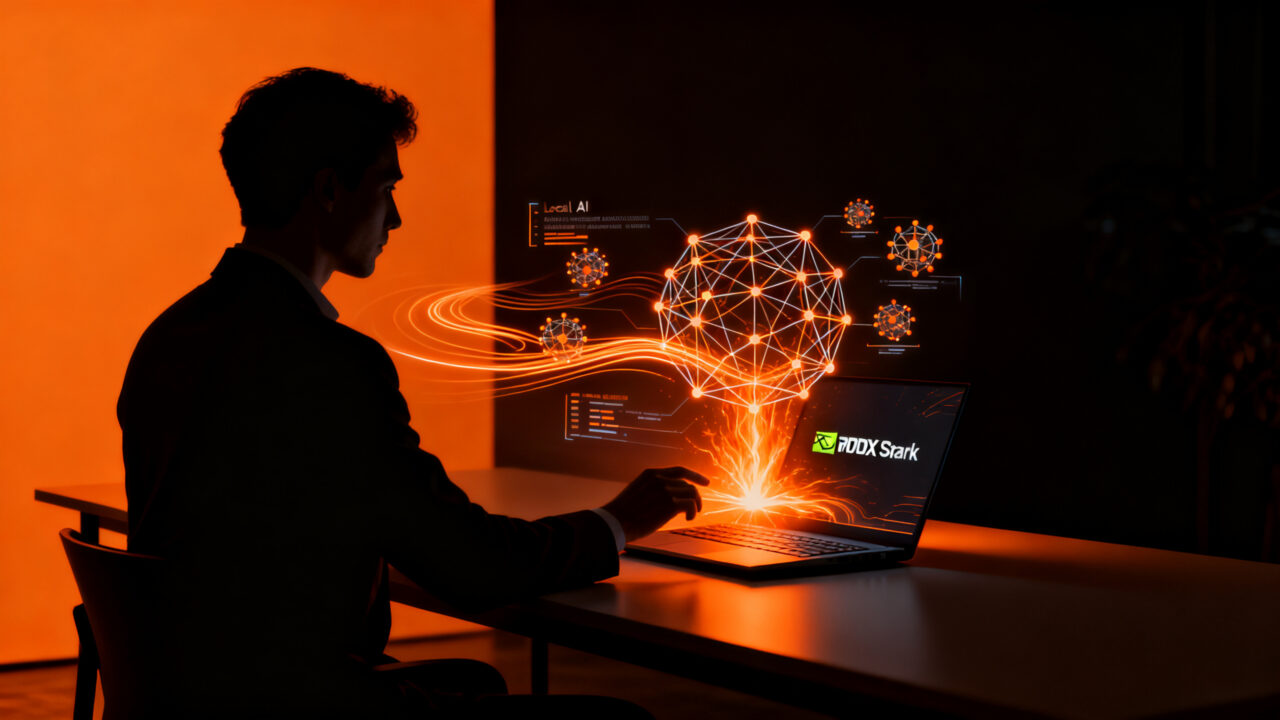 Nvidia RTX Spark IA local en portátiles, representando el ecosistema de agentes de IA y computación avanzada.