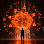 Arquitecto de IA analizando redes neuronales de Mixture of Experts para el entrenamiento de modelos de lenguaje Olmo-core 3.
